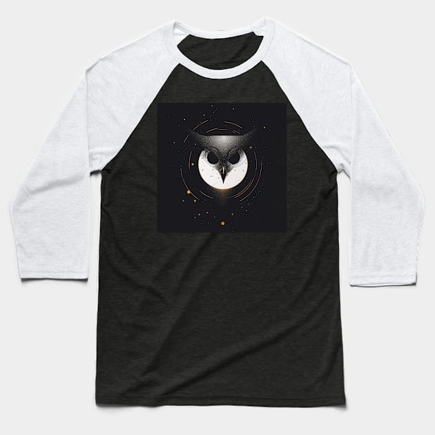 Owl Baseball T-Shirt by Sheptylevskyi